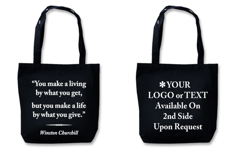 Eco Friendly Tote With Quote"Make A Life"